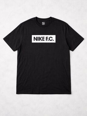 Nike Black Tee with White NIKE FC Box Logo